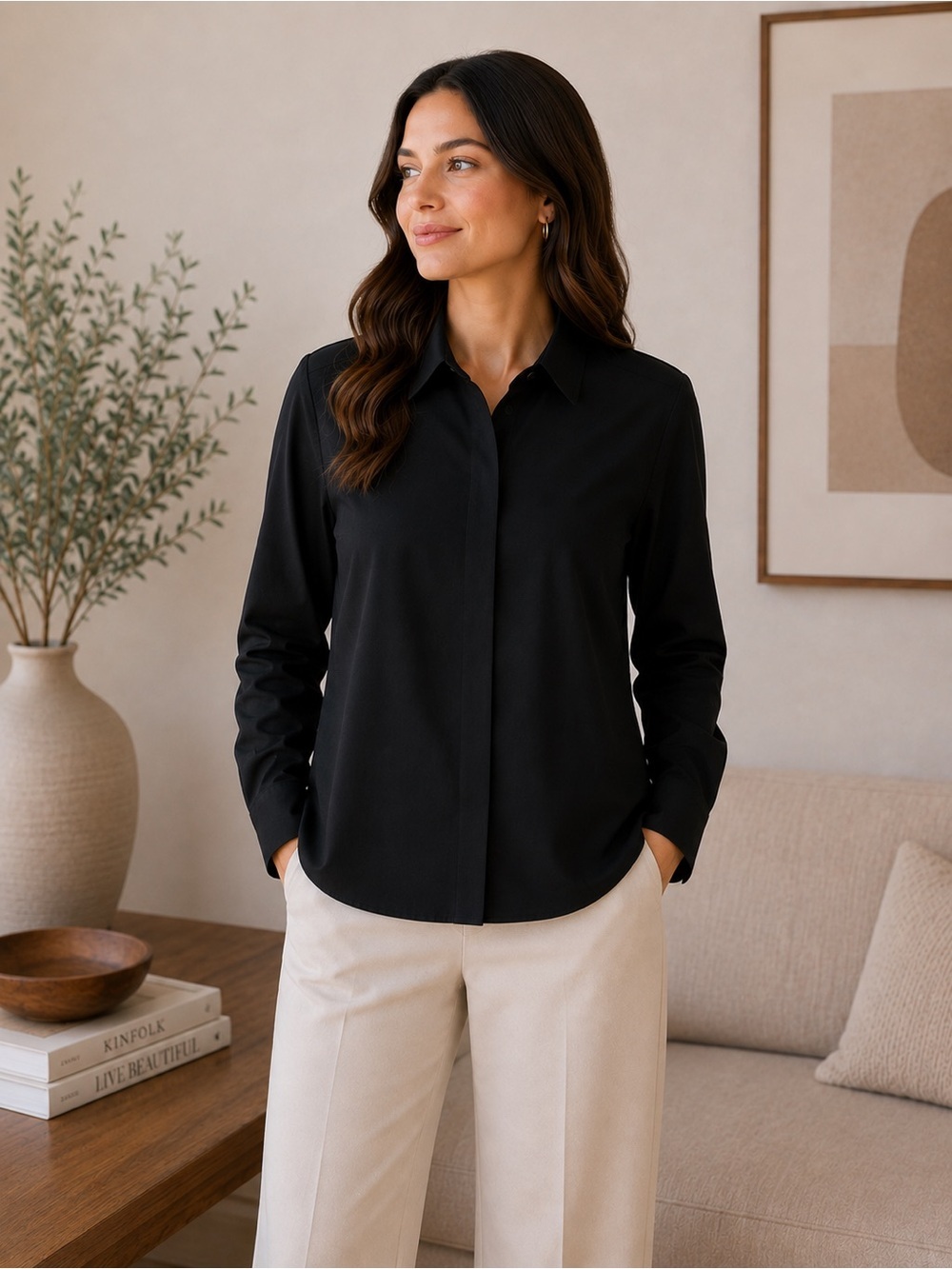 Territories Black Blouse – Size XL – Like New